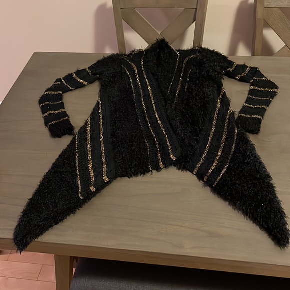 Buffalo David Bitton, Long Sweater (M) [black with gold thread accent] - Picture 8 of 10